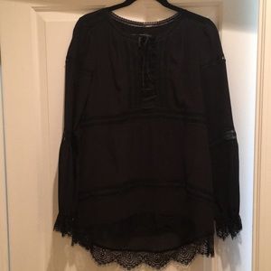 Black House White Market black lace tunic